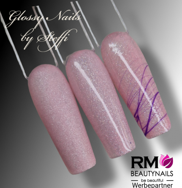 UV Polish Simply Lac Nude Rose Glitter RM Beautynails